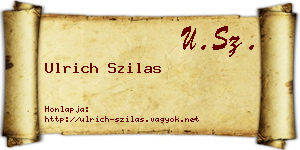 Ulrich Szilas névjegykártya